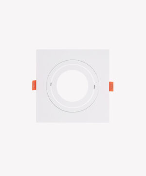 Spot plano embutido direcionável AR70 quadrado branco