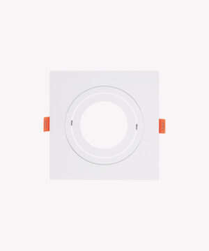 Spot plano embutido direcionável PAR20 quadrado branco